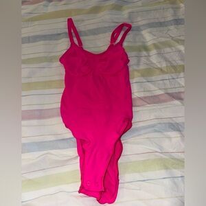 SKIMS Pink Bodysuit One Piece with Racerback